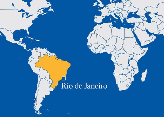 kort heiminum að sýna Rio de Janeiro