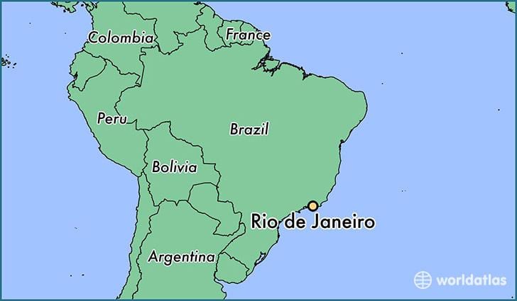 Rio de Janeiro brasilíu kort