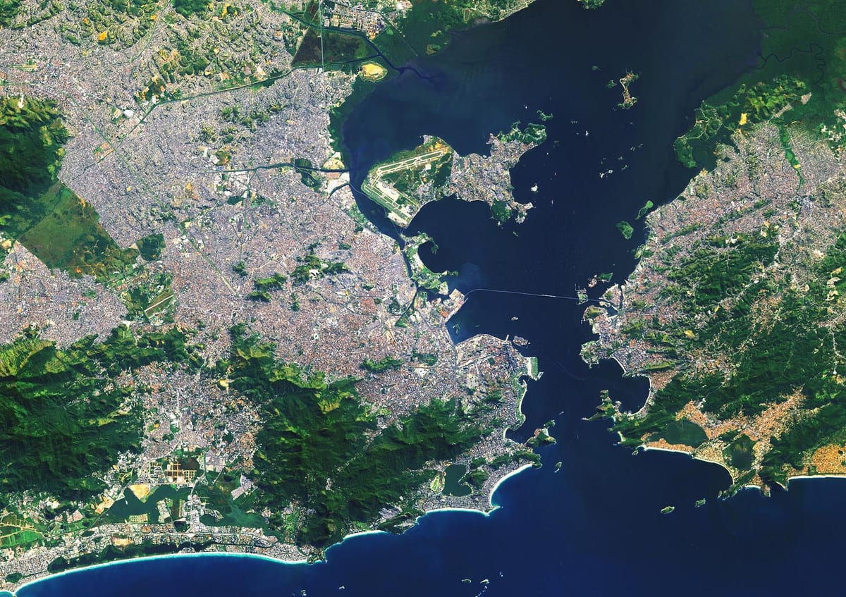 gervitungl kort af Rio de Janeiro