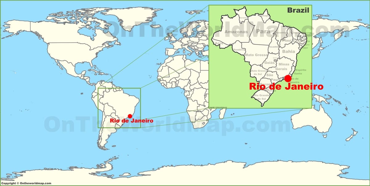 hvar er Rio de Janeiro staðsett á heiminn kort