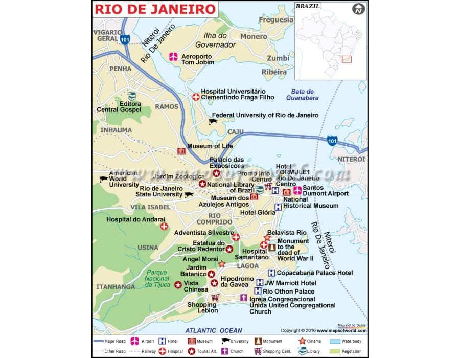 Rio de Janeiro geyma kort