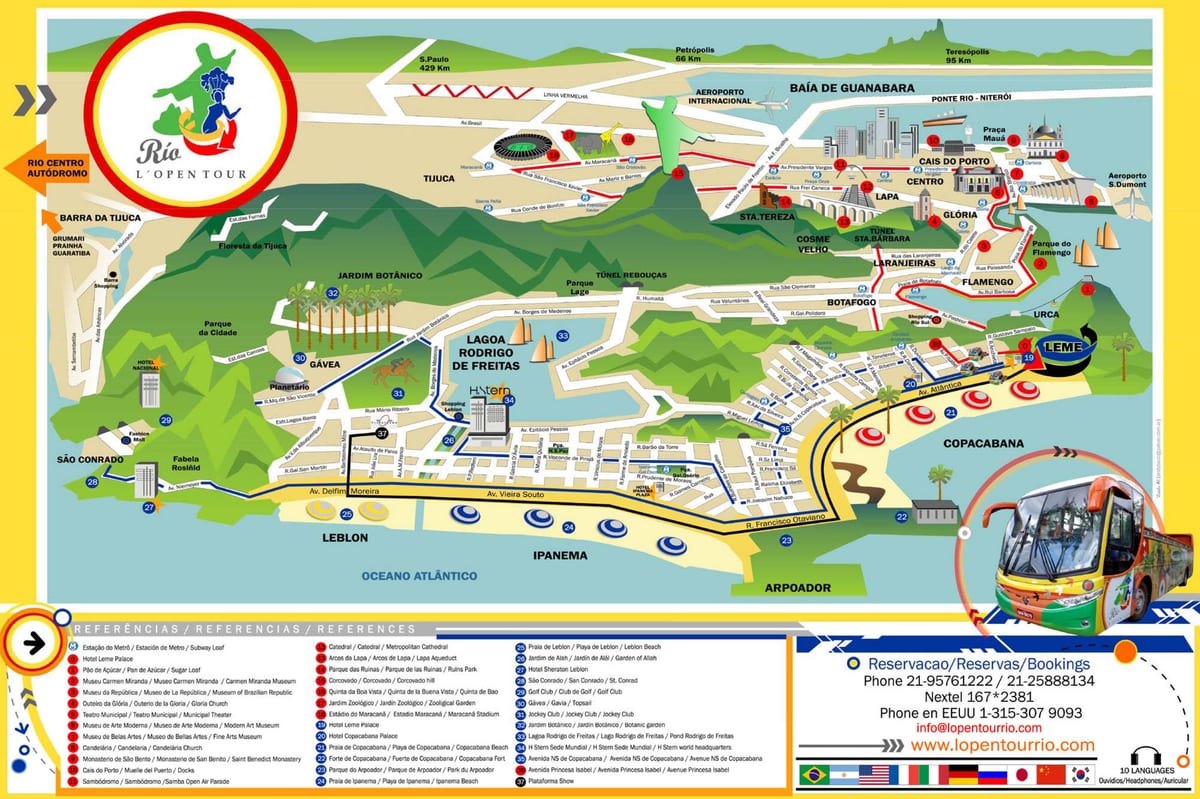 Rio de Janeiro safnið kort